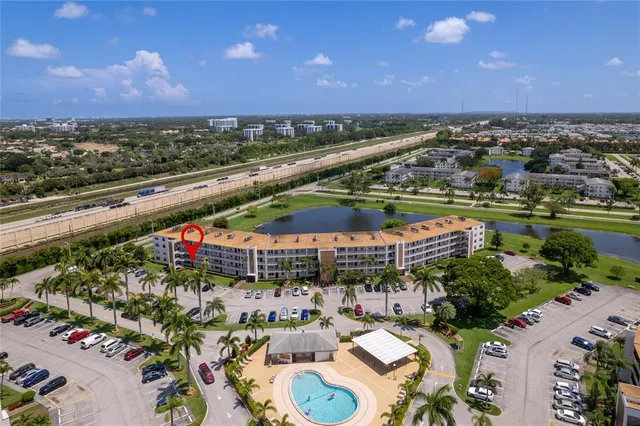 an aerial view of a city