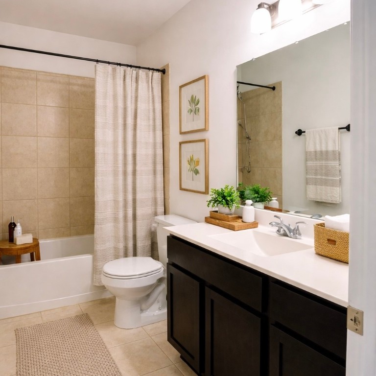 8626 Willet Street Baytown, TX 77521 - Photo 19 of 29 a bathroom with a sink and a mirror