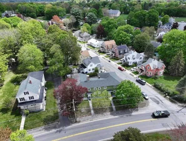 an aerial view of multiple house