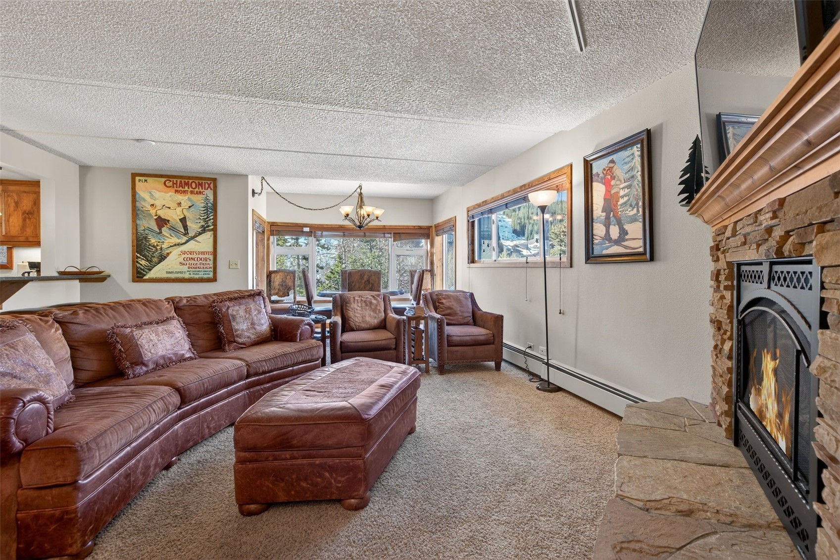 800 Copper Road, Unit 210 Copper Mountain, CO 80443 - Photo 7 of 40 Combined Kitchen Living Dining Room Combo, with updated kitchen and fireplace