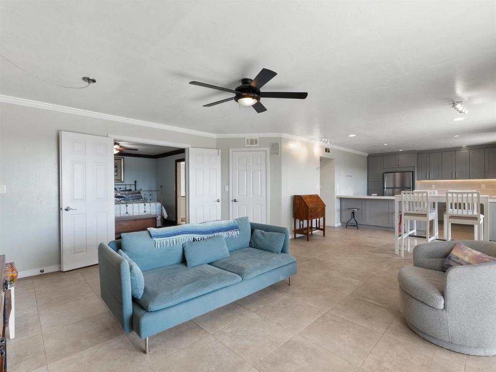 852 Dewitt Avenue Encinitas, CA 92024 - Photo 10 of 41 a living room with furniture and a ceiling fan