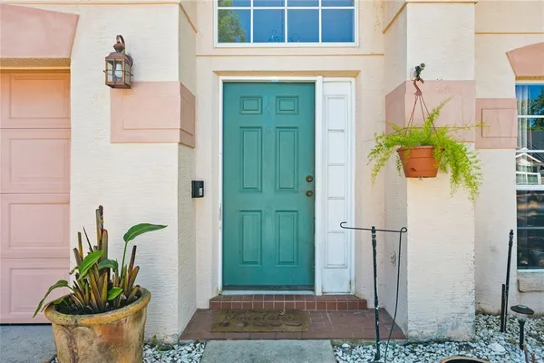 a view of a entryway door of the house