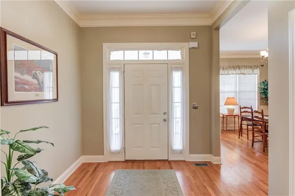 a view of livingroom with furniture and wooden floor