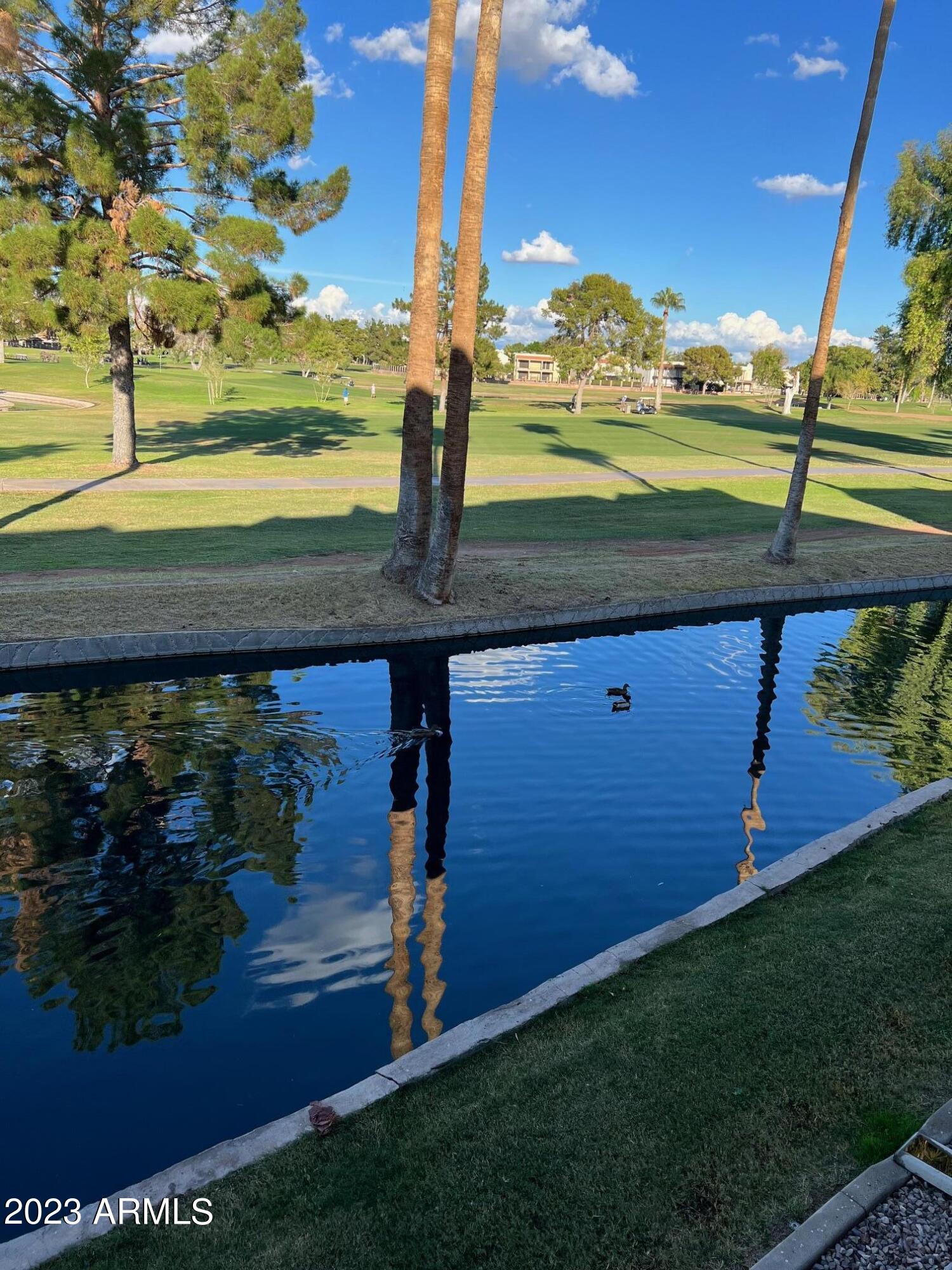 2524 South El Paradiso, Unit 50 Mesa, AZ 85202 - Photo 24 of 36 a view of a lake with a big yard