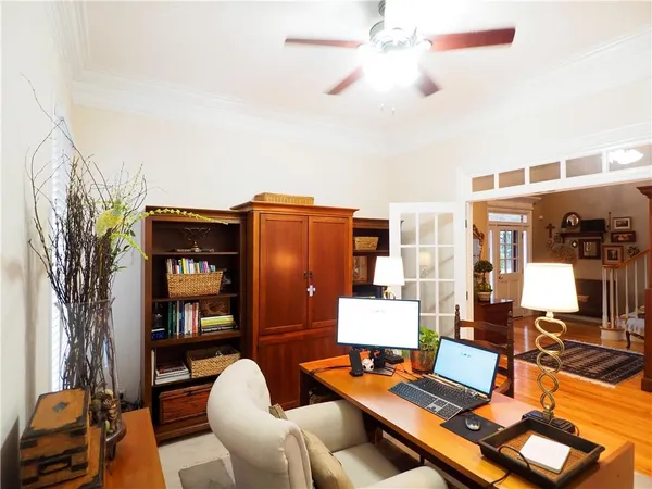 a room with lots of furniture and couch