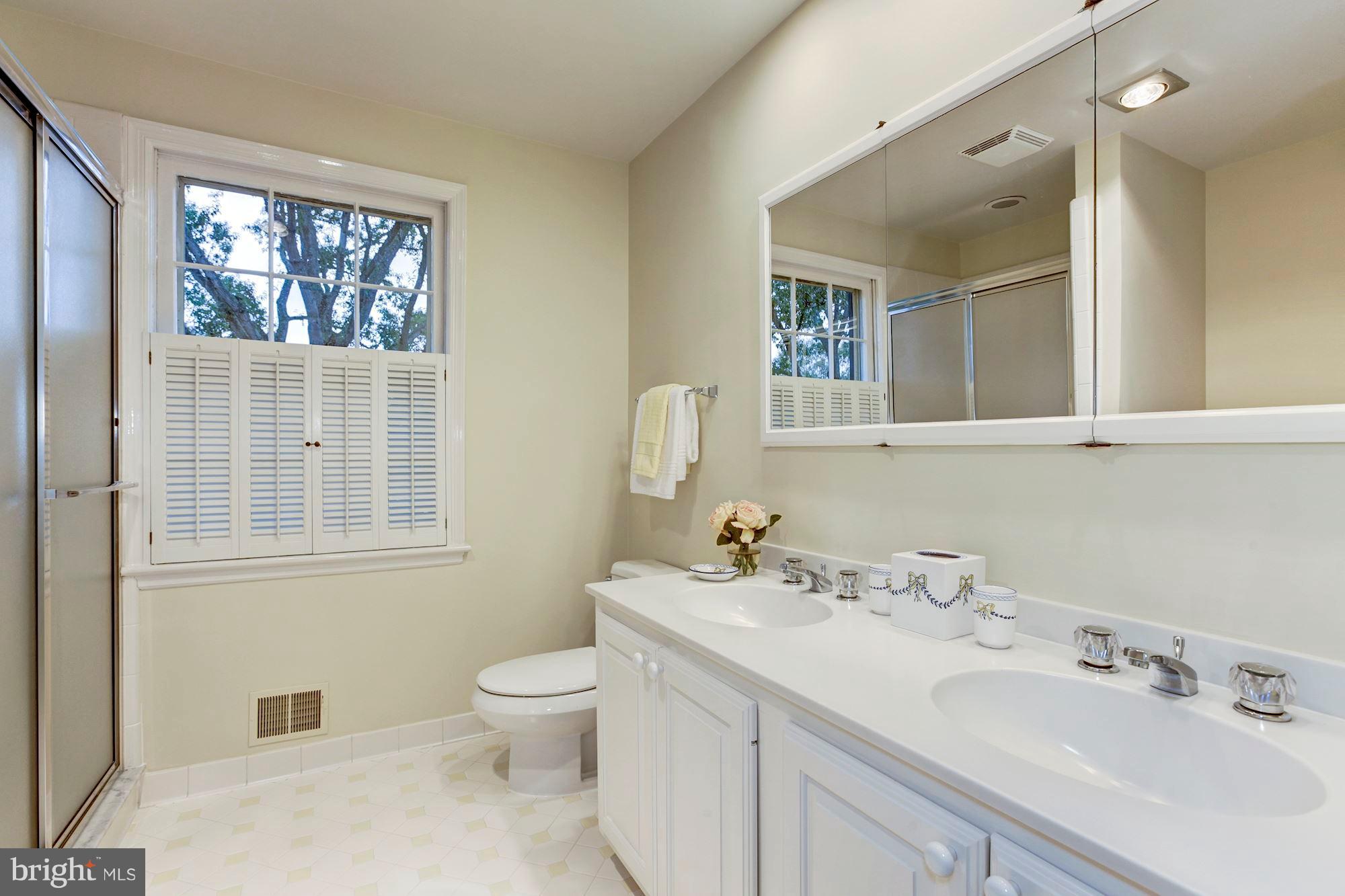 11000 Cripplegate Road Potomac, MD 20854 - Photo 26 of 44 a bathroom with a toilet a sink a mirror and a window