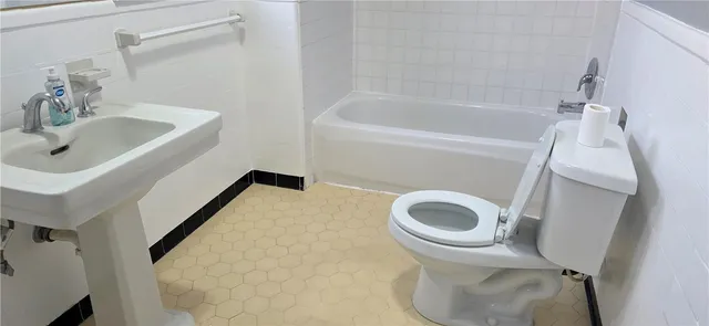 a bathroom with a sink and a toilet