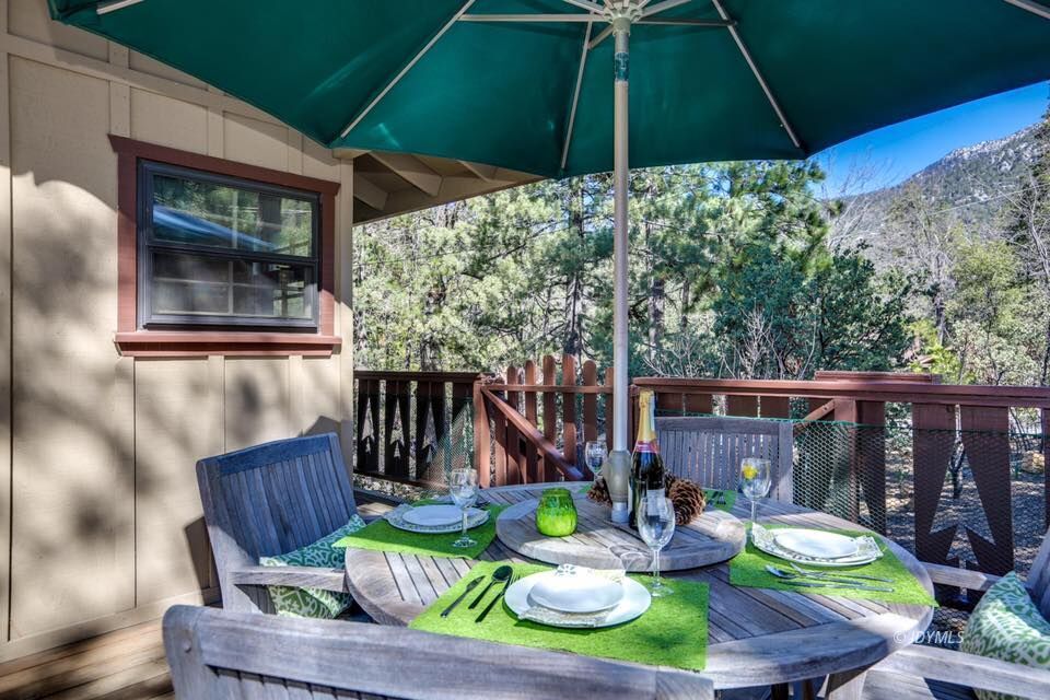 25405 Seneca Road Idyllwild, CA 92549 - Photo 44 of 61 a view of a table and chairs in patio