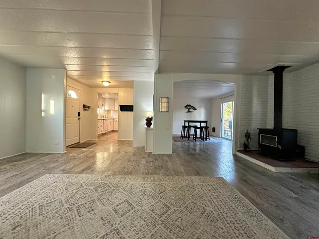 a view of a living room and a couch