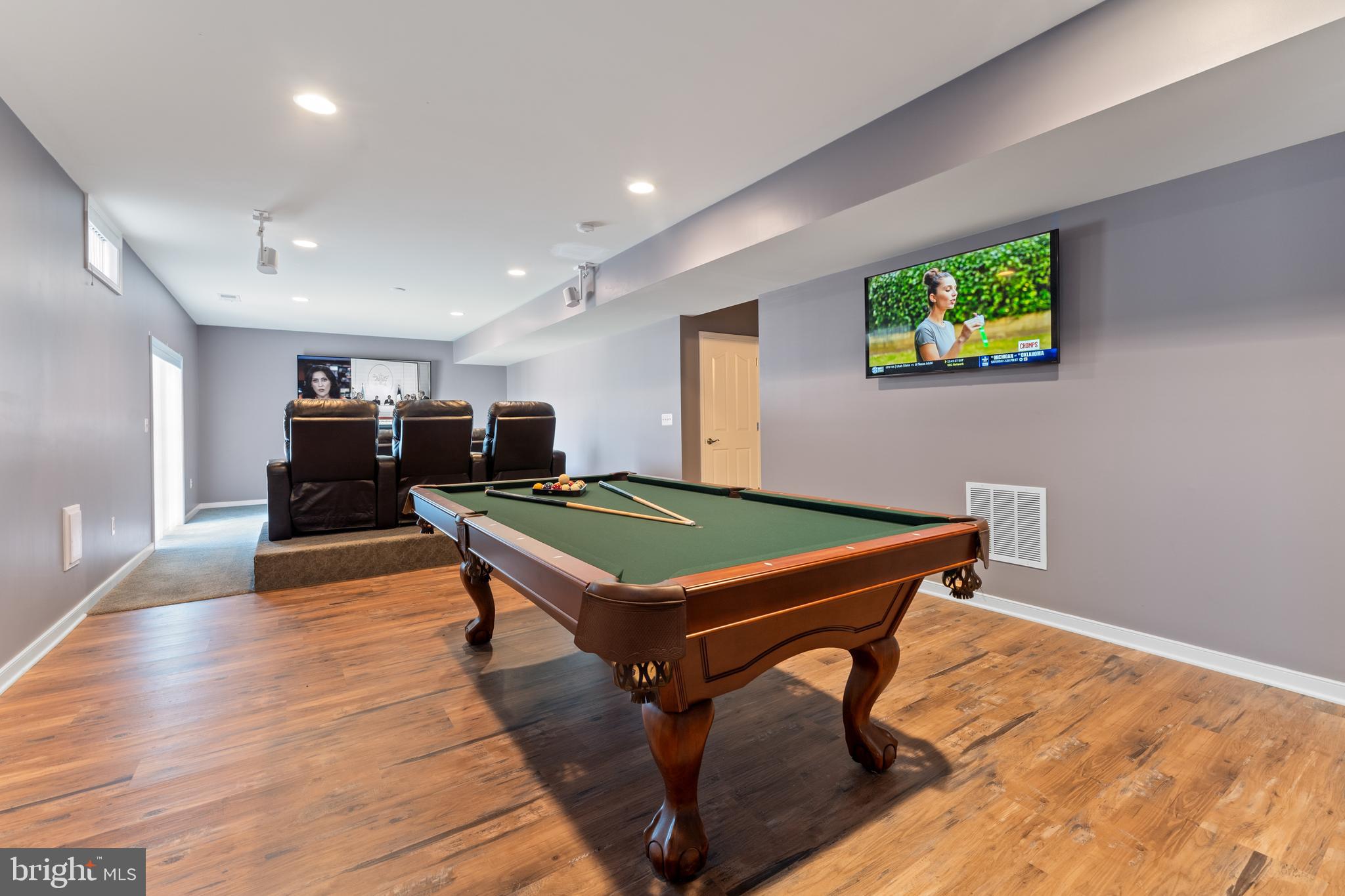 16 Barley Mill Court Stafford, VA 22554 - Photo 40 of 48 a room with wooden floor pool table and windows