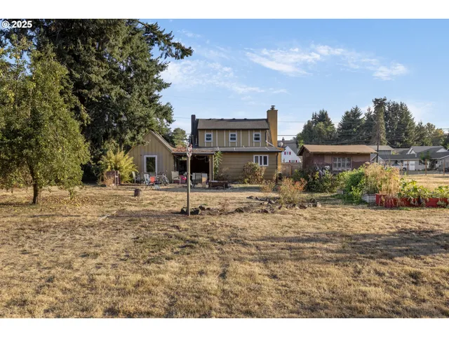 a backyard of a house