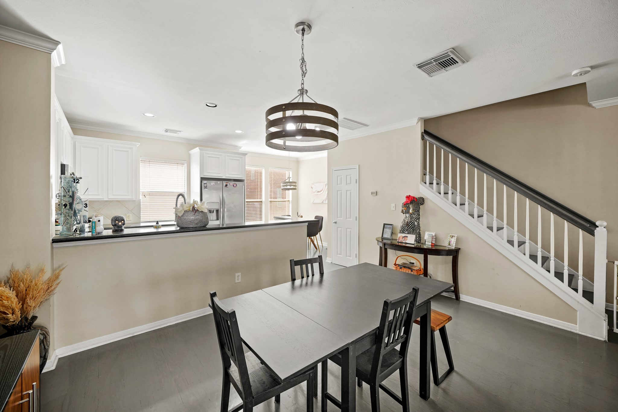 2605 West Dallas Street Houston, TX 77019 - Photo 10 of 29 a view of a dining room with furniture window and wooden floor