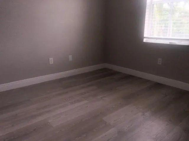 an empty room with a window