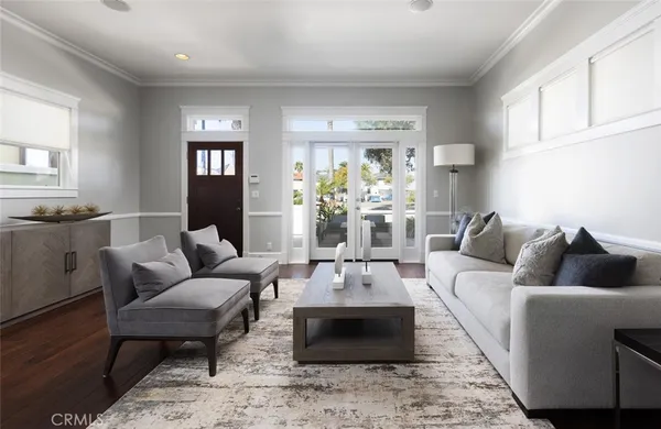 a living room with furniture and a couch