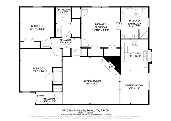 $2,245 | 3725 Northridge Drive, Irving, TX 75038