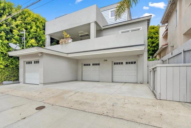 front view of a house with a garage