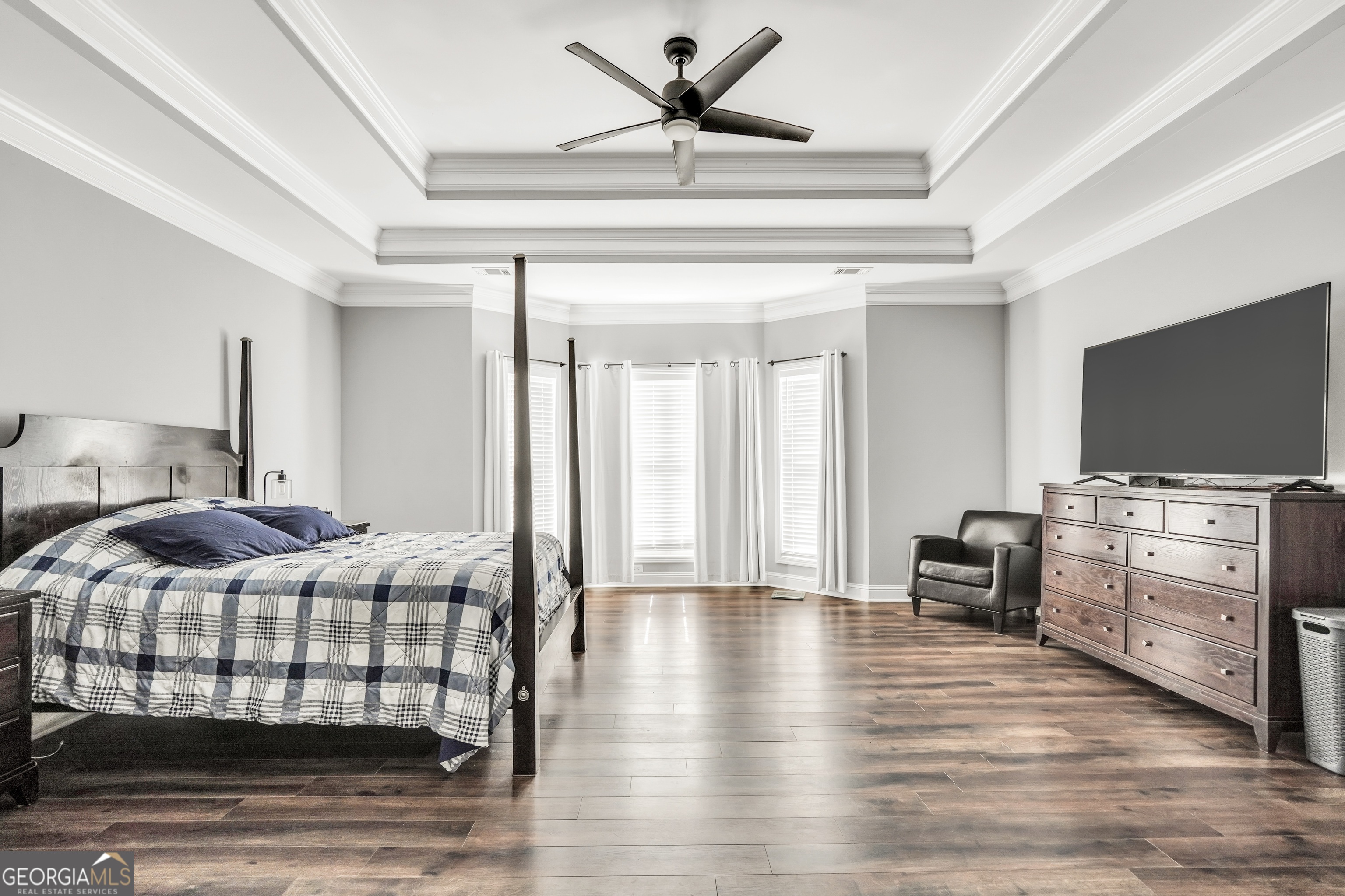 261 Highway 85 Connector Brooks, GA 30205 - Photo 25 of 73 a bedroom with furniture and flat screen tv