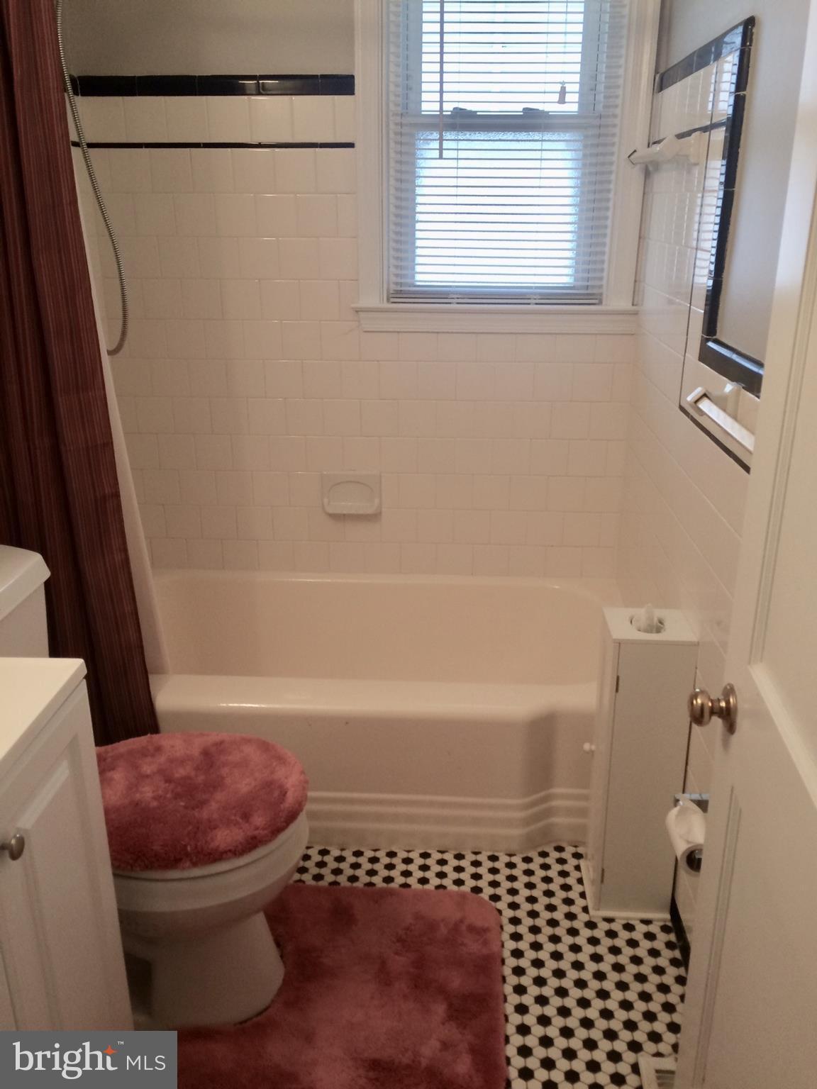 1248 June Road Baltimore, MD 21227 - Photo 10 of 18 a bathroom with a sink a toilet a window and a shower