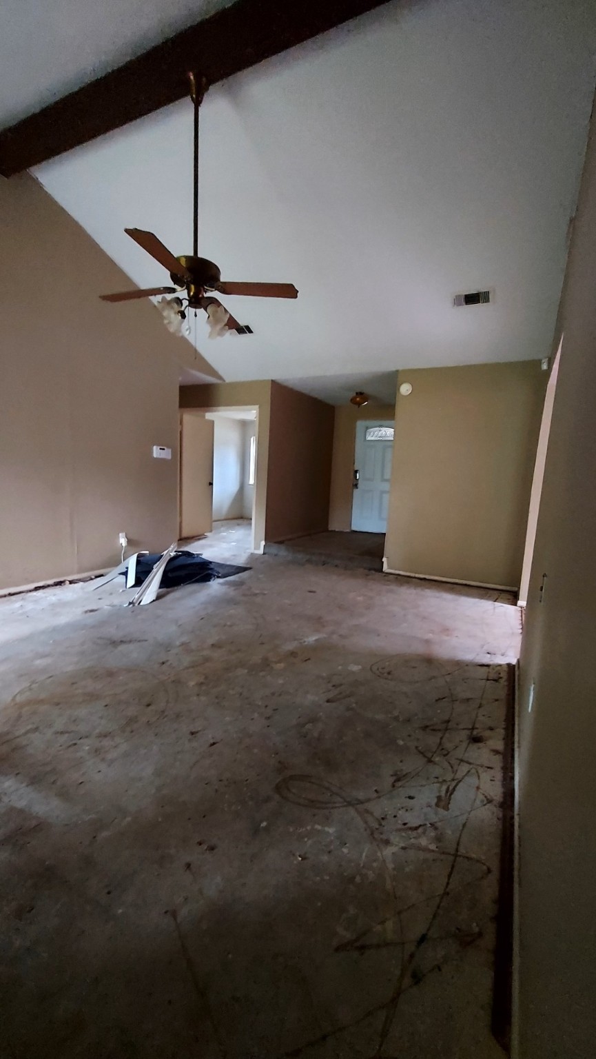 4411 Monteith Drive Spring, TX 77373 - Photo 5 of 15 a view of an empty room with a ceiling fan