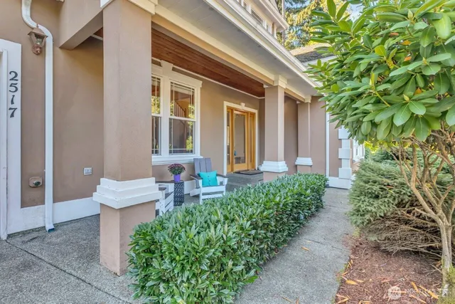 a view of a house with patio