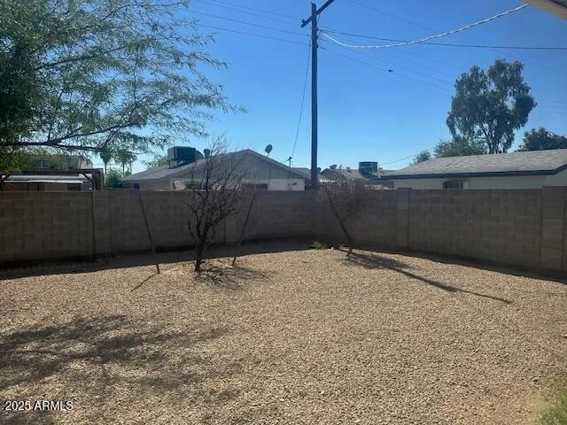 a backyard of a house