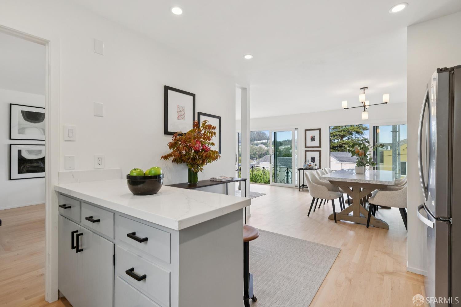 1983 10th Avenue San Francisco, CA 94116 - Photo 14 of 32 a view of kitchen island with stainless steel appliances