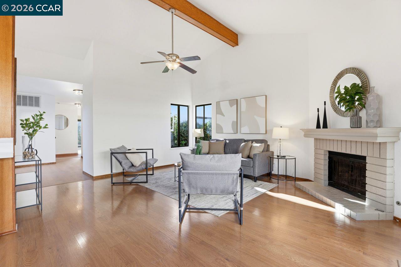 221 Tangerine Court San Ramon, CA 94583 - Photo 25 of 27 a living room with furniture and a fireplace