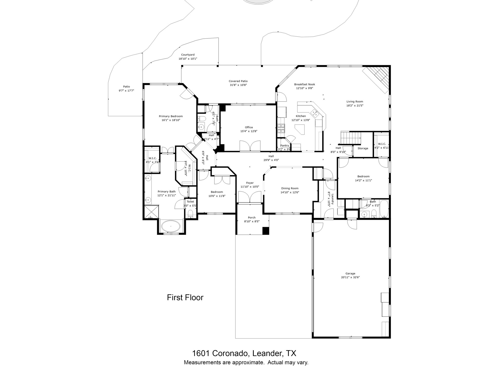 1601 Coronado Leander, TX 78641 - Photo 36 of 37 a picture of floor plan