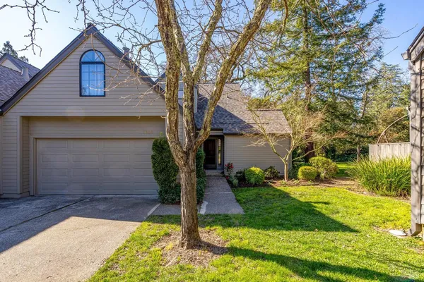 a front view of house with yard