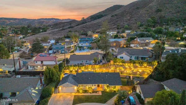 an aerial view of a houses