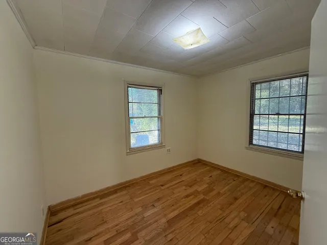 an empty room with a window