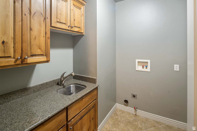 1997 West Cres Drive Mapleton, UT 84664 - Photo 20 of 35 Laundry area with hookup for a washing machine and cabinet space