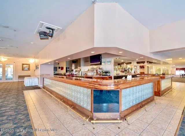 a kitchen with lots of counter top space
