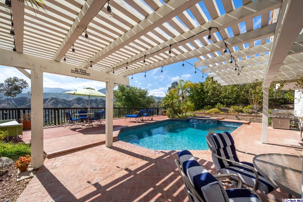 24718 Sagecrest Circle Newhall, CA 91381 - Photo 11 of 36 a view of a swimming pool with a patio