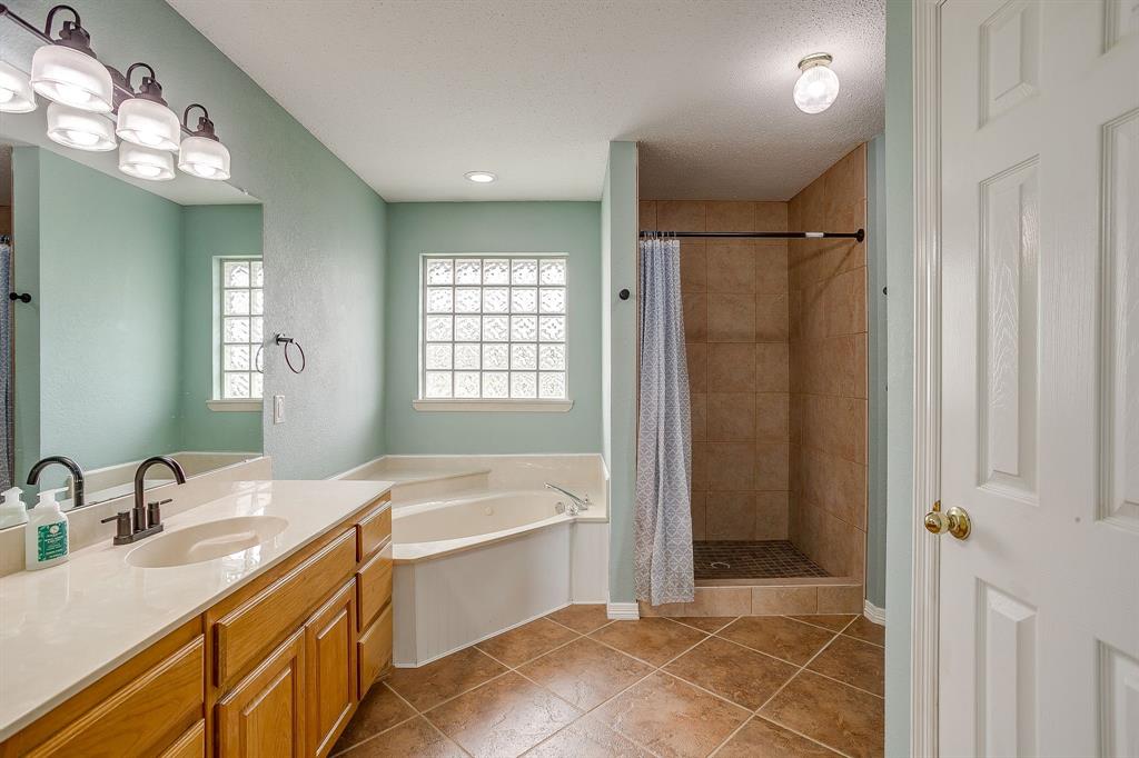 1050 Hampel Road Palmer, TX 75152 - Photo 24 of 35 a bathroom with a tub sink shower and a mirror