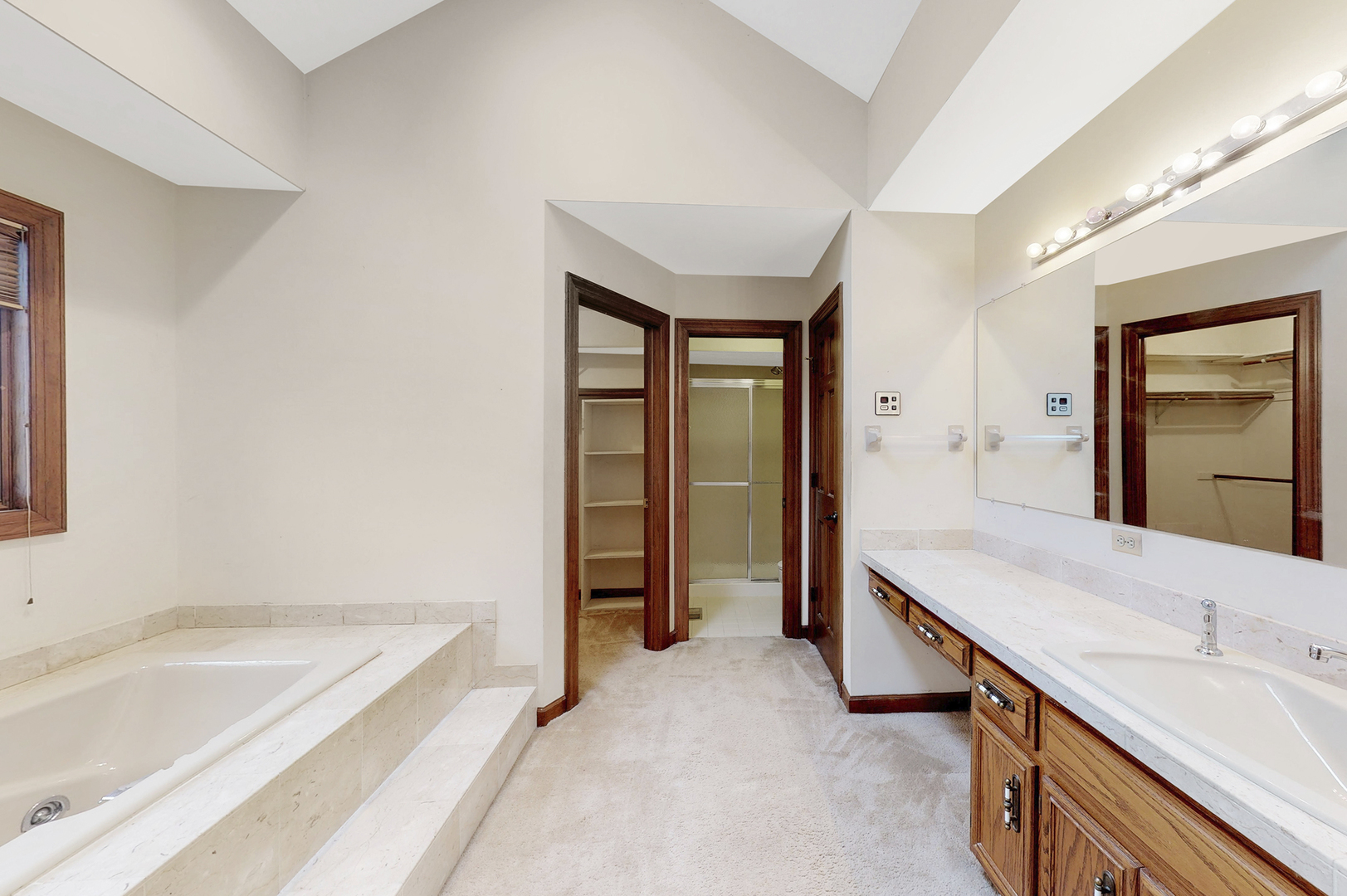 8282 Lake Ridge Drive Burr Ridge, IL 60527 - Photo 20 of 37 a spacious bathroom with a tub sink and mirror