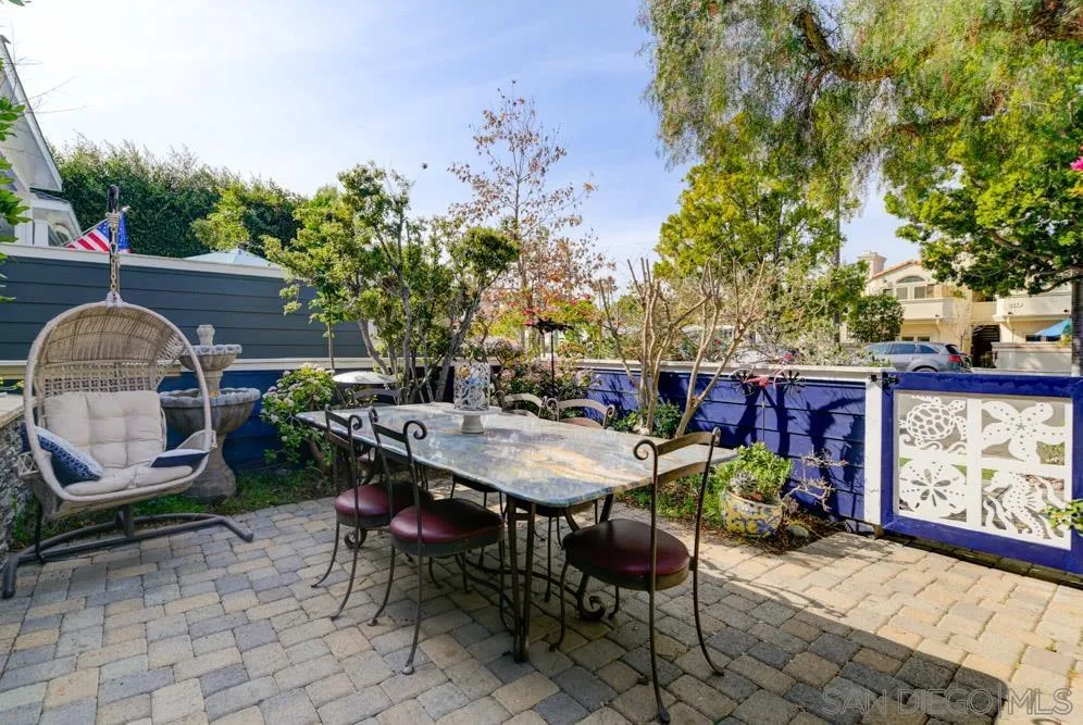 445 E Avenue Coronado, CA 92118 - Photo 25 of 25 a backyard of a house with table and chairs