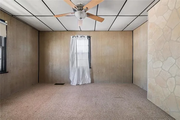 a view of a room with an entryway
