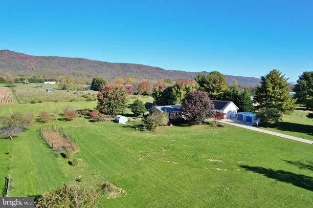 a view of an outdoor space yard and mountain