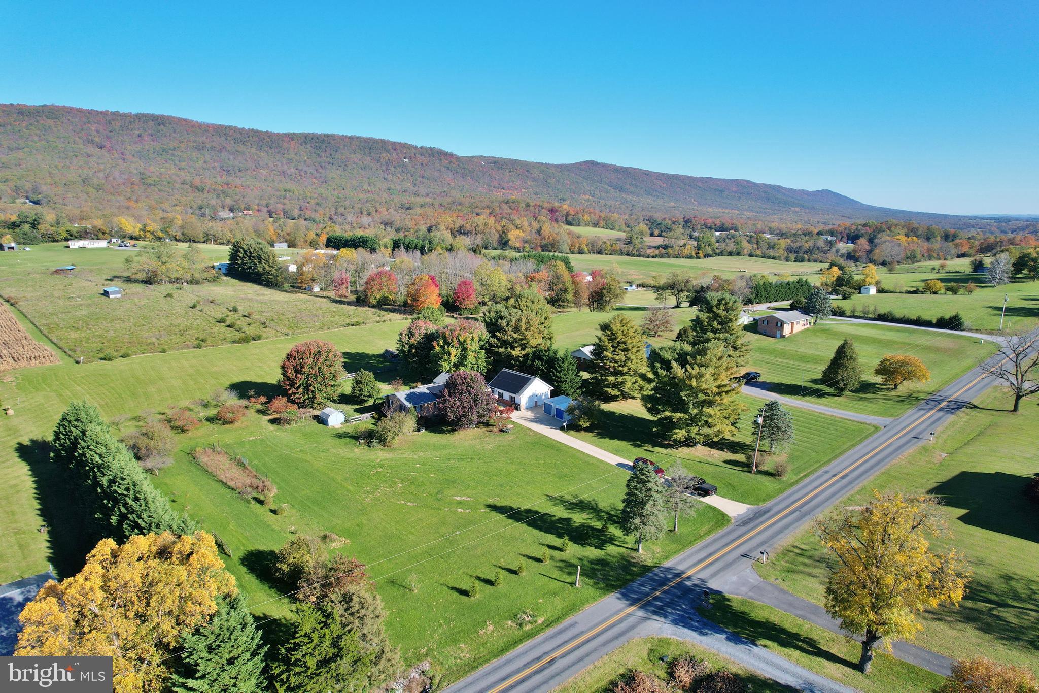 8289 Back Road Maurertown, VA 22644 - Photo 6 of 59 a view of a garden with mountains in the background