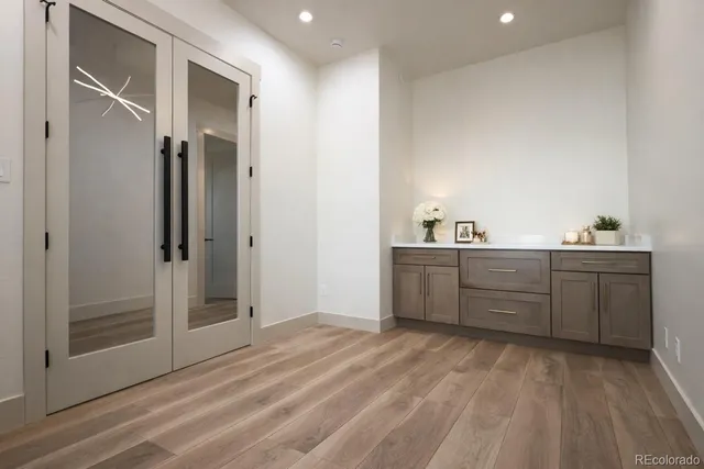 a bed room with a bed and a couch