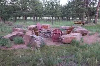 a view of a lake with outdoor space