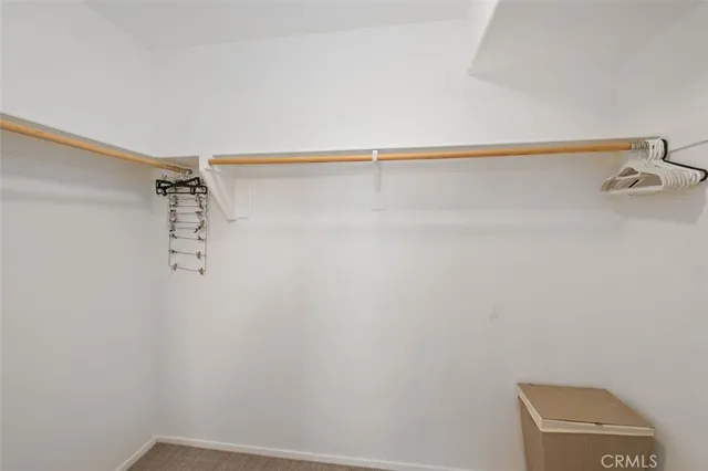 a view of small space with racks on the wall