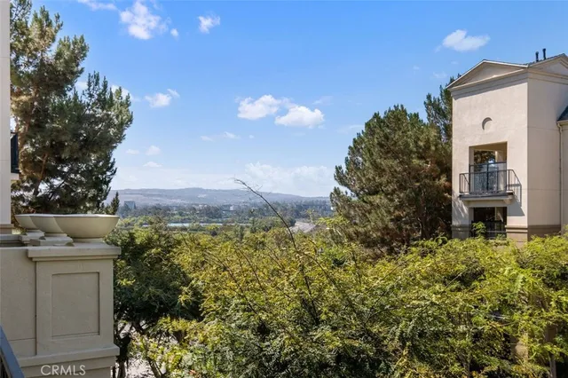 a view of a house with a yard and potted plants