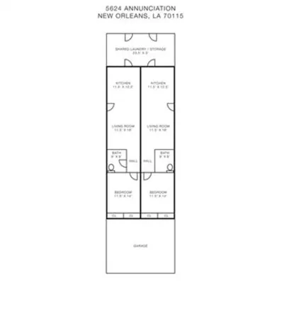$1,650 | 5624 1/2 Annunciation Street, New Orleans, LA 70115