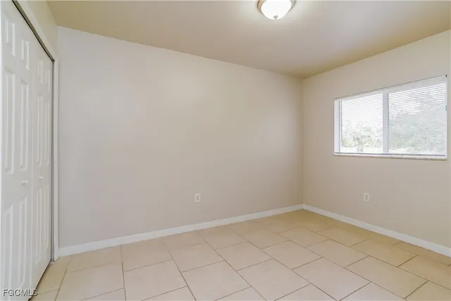 an empty room with a window