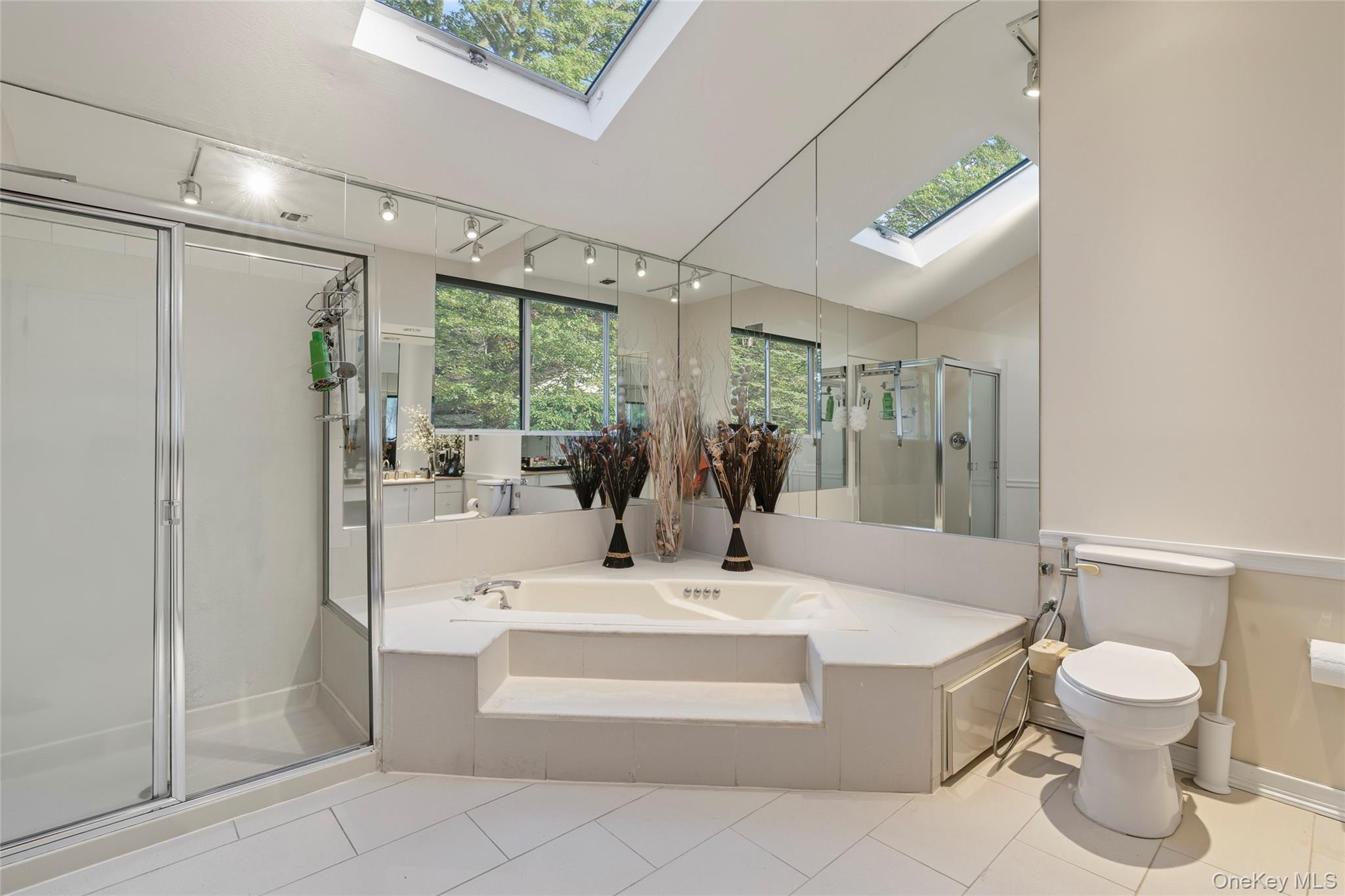 258 Half Hollow Road Dix Hills, NY 11746 - Photo 17 of 45 a large white tub sitting in a bathroom next to a window