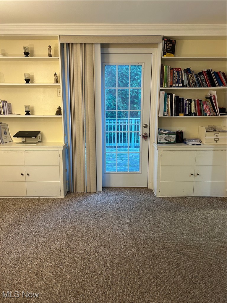 2113 Stabler Road Akron, OH 44313 - Photo 9 of 39 Built in shelving and door leading to deck.