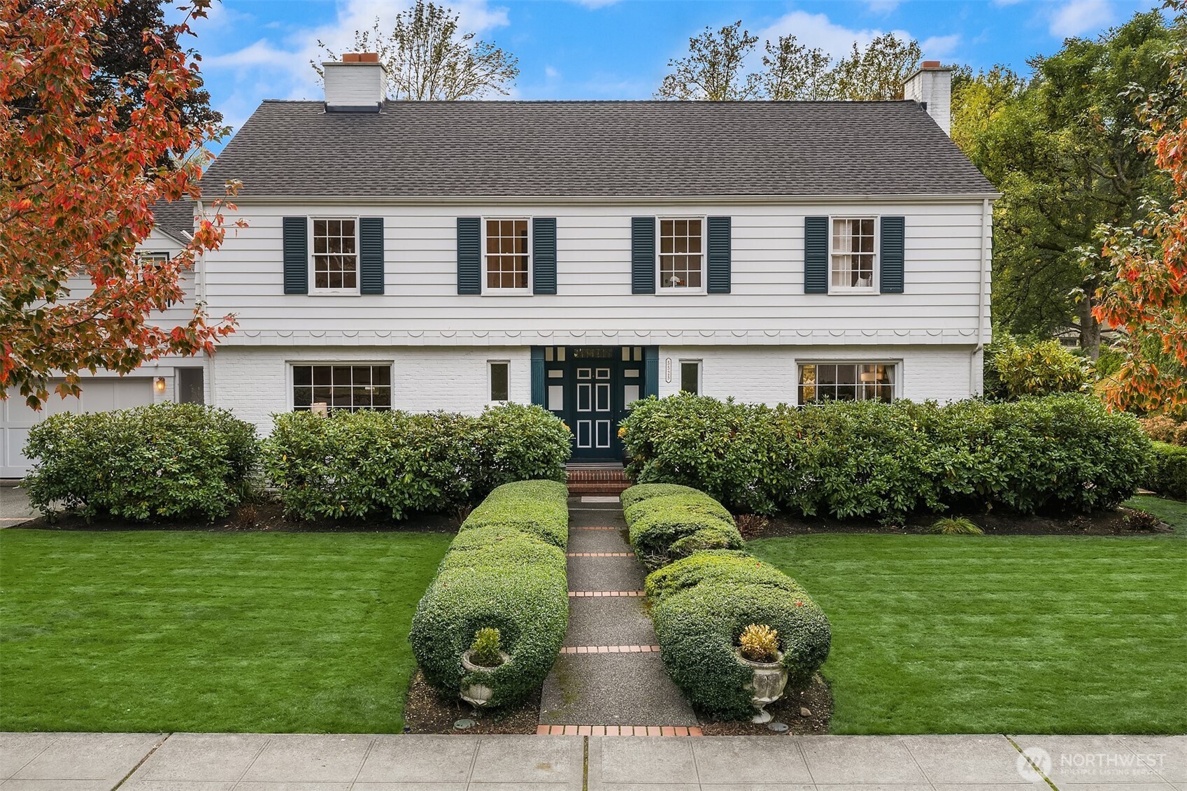 a front view of a house