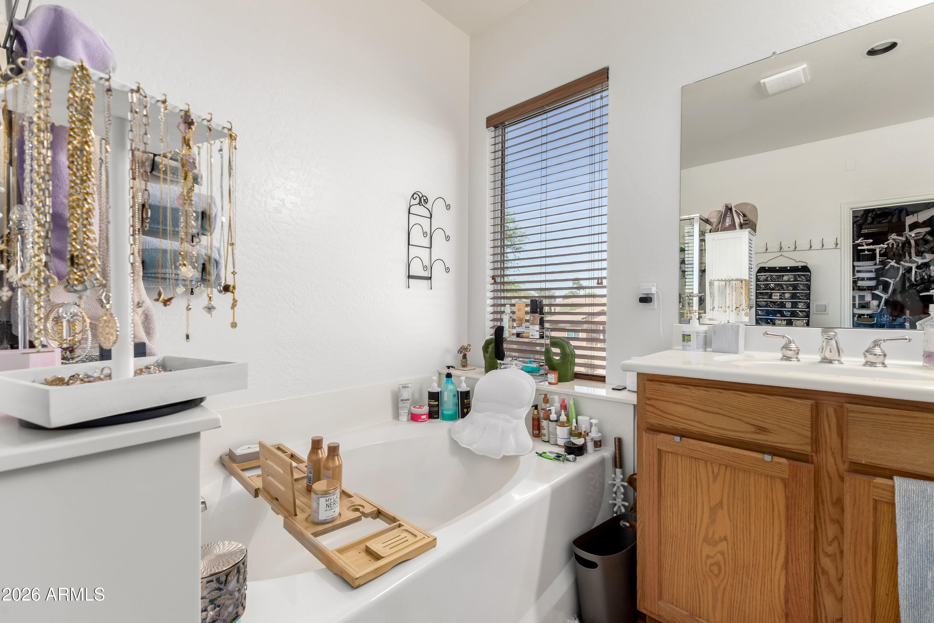 3256 East Geronimo Court Gilbert, AZ 85295 - Photo 43 of 53 a bathroom with a sink and a mirror